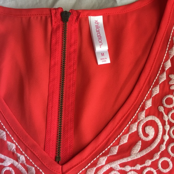 Orange Embroidered Top - Picture 3 of 4